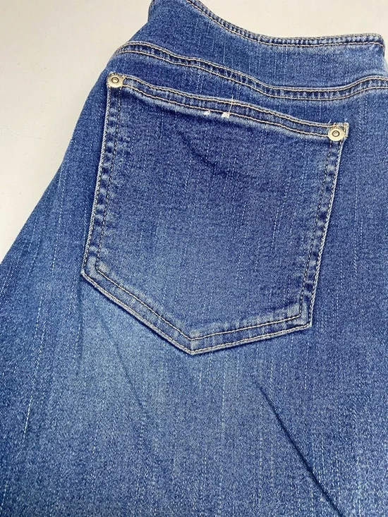 Men’s Straight Fit Jeans in Distressed Blue Denim - Picture 10 of 10